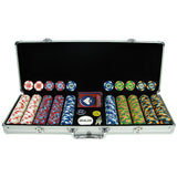 500 Paulson Tophat & Cane Clay Poker Chips w/Aluminum Case: 500 Paulson Tophat & Cane Clay Poker Chips w/Aluminum Case