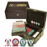 Customizable EDGE SPOT NEXGEN Poker Chips w/Mahogany Case: Customizable EDGE SPOT NEXGEN Poker Chips w/Mahogany Case